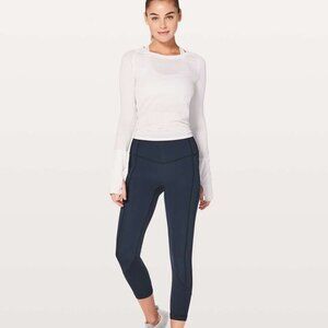 Lululemon All The Right Places Crop II *23" True Navy Size 4